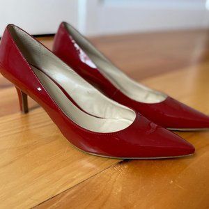 Nine West Red Patent Leather Heels